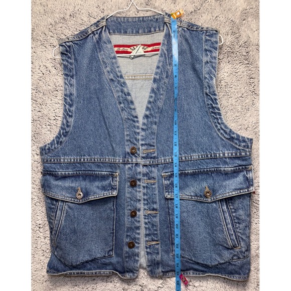 Vintage Garage Denim Vest Made in USA Workwear Trucker Vest M - Picture 6 of 9